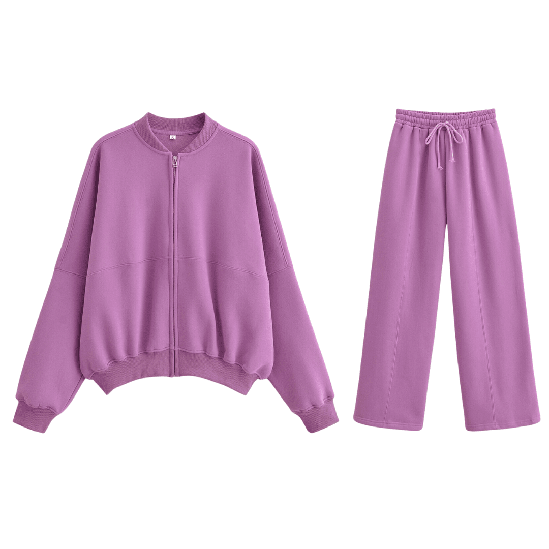 Essentielle | Survêtement 2 pièces surdimensionné FEMININO Essentielle Pourpre foncé XS