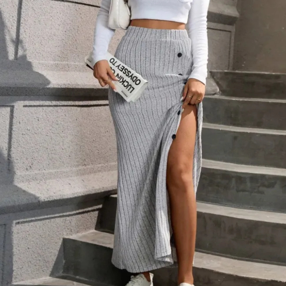 Farrah | Jupe Midi Élégante à Silhouette Moderne pour Femme