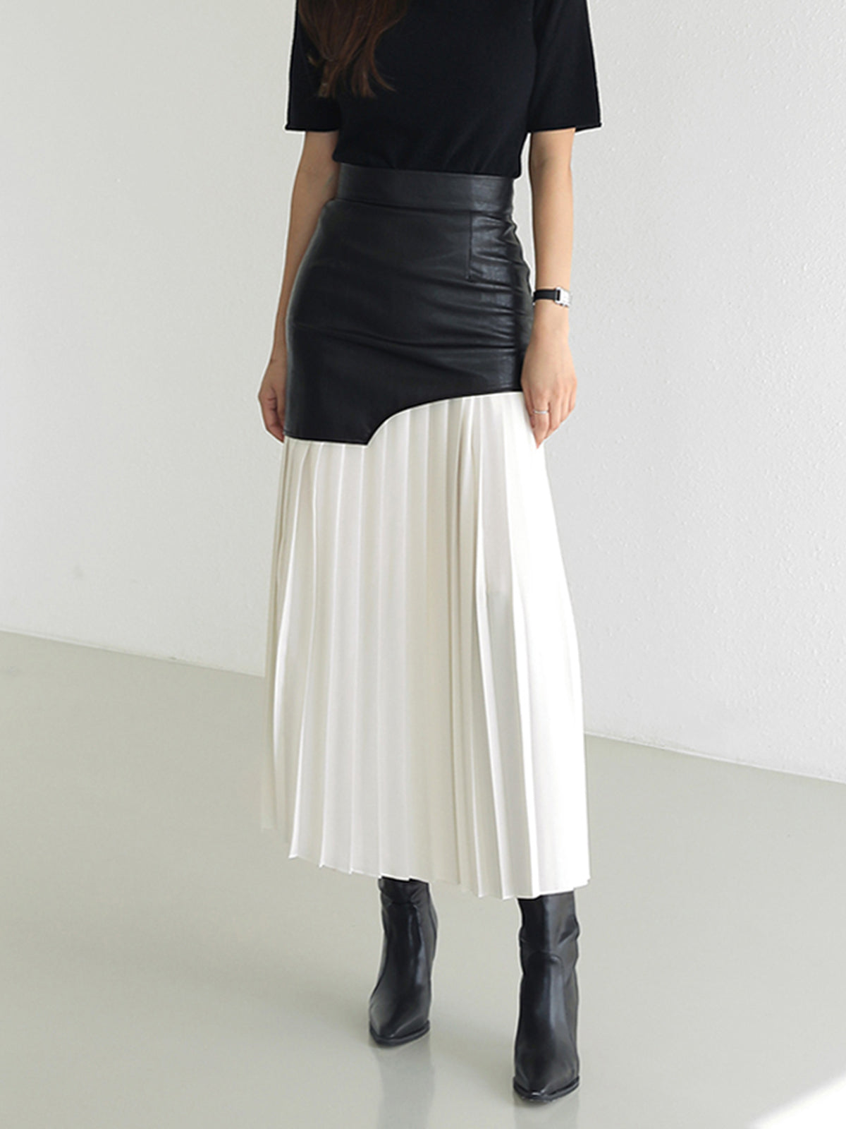 Irie | Jupe Plissée Bicolore au Design Audacieux pour Femme