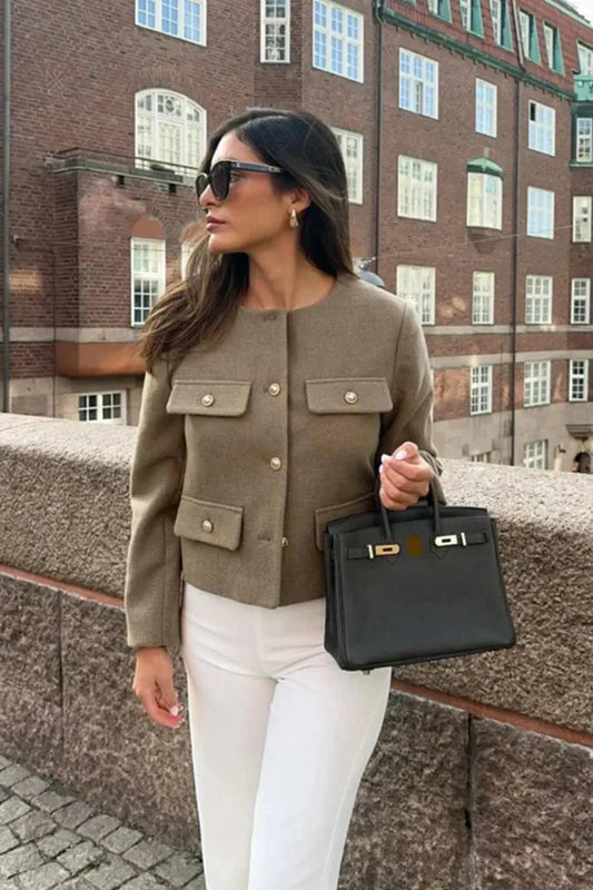 Blazer court en laine FEMININO Essentielle 