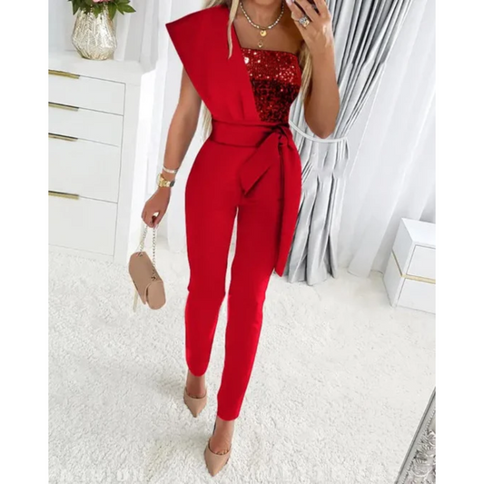 Aaliyah | Combinaison Étincelante Style Soirée pour Femmes