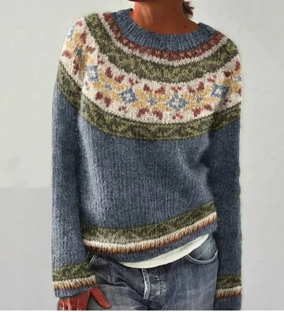 Livia - Pull rétro d'automne RETRO PULLOVER Essentielle S 